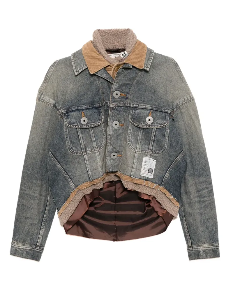 MIHARAYASUHIRO Distressed-Jacke im Layering-Look - Blau Blau