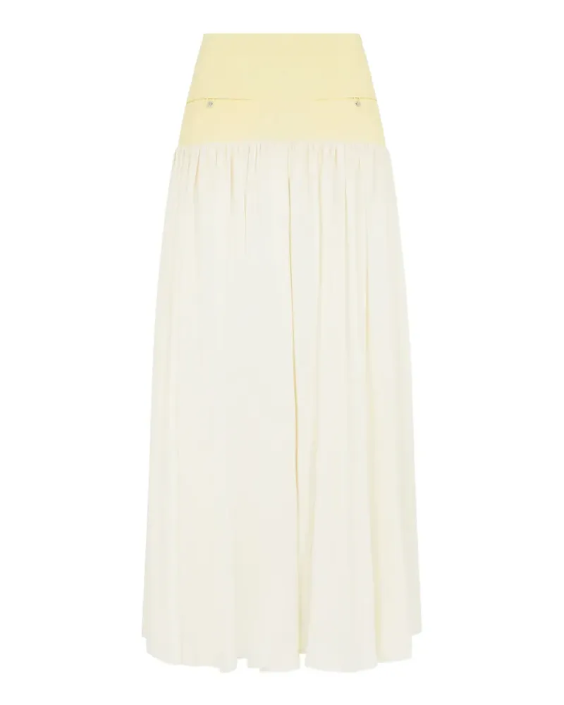 Paco Rabanne crêpe de chine panelled maxi skirt - Gelb Gelb