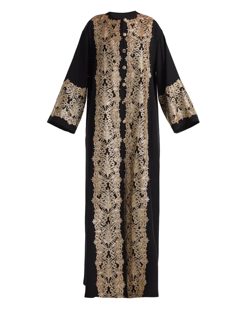 Tadashi Shoji Kaftankleid mit Pailletten - Schwarz Schwarz