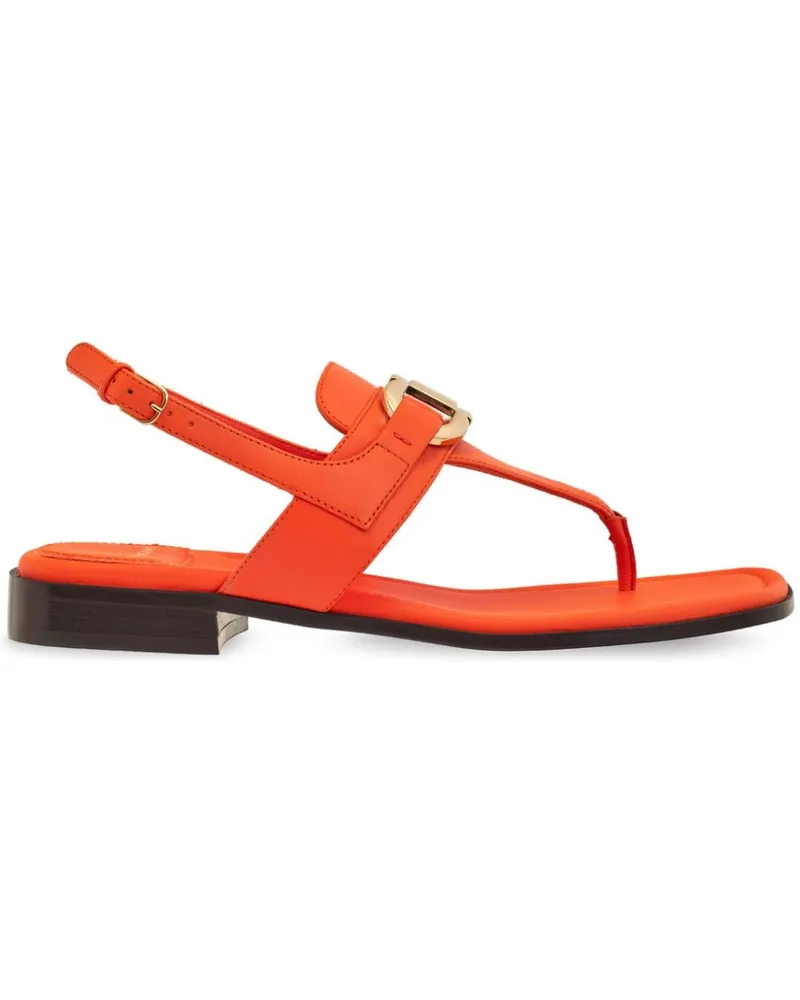 Ferragamo Flache Gancini Sandalen Orange