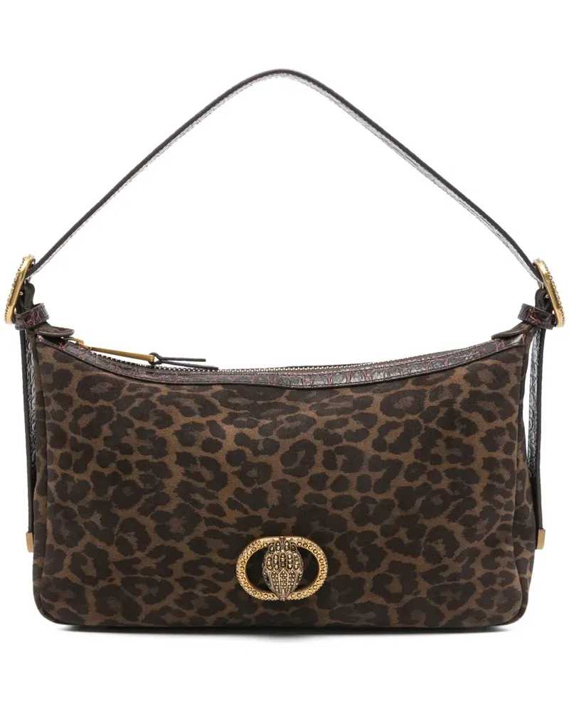 Kurt Geiger Chelsea Schultertasche mit Animal-Print - Braun Braun