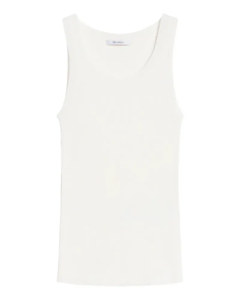 Max Mara Geripptes Tanktop - Weiß Weiß