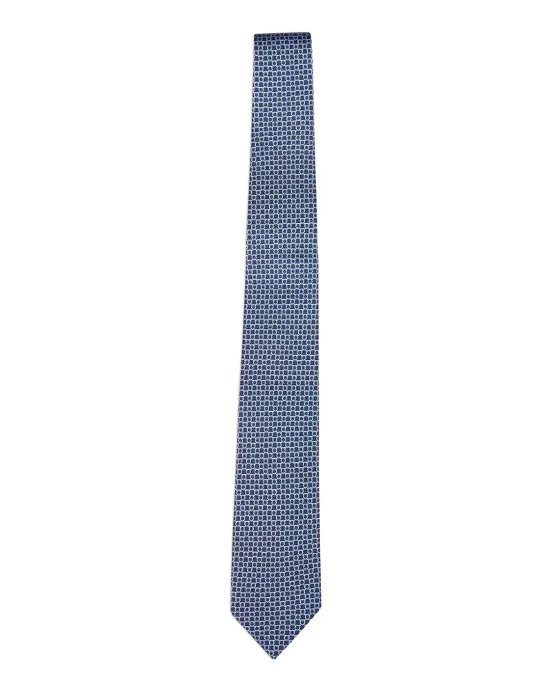 Ferragamo Gancini silk tie - Blau Blau