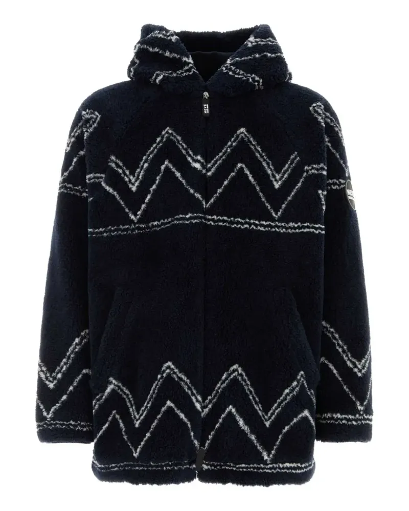 Giorgio Armani Jacke mit Teddy-Stickerei - Blau Blau