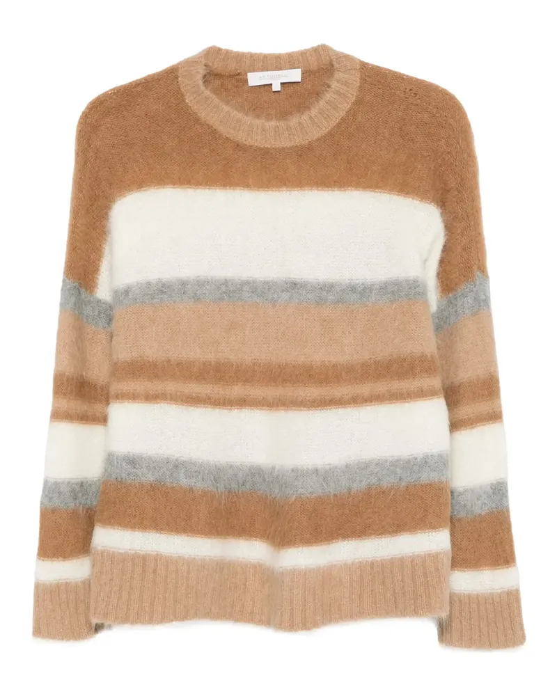 Antonelli Firenze Gestreifter Pullover - Braun Braun