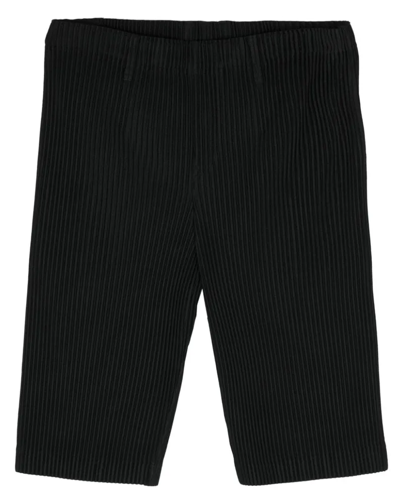 Issey Miyake Shorts mit plissiertem Effekt Schwarz