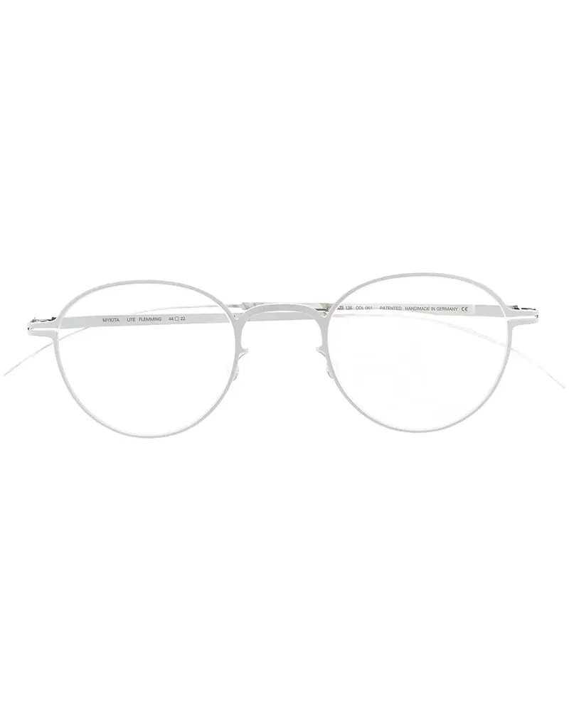 Mykita Runde Brille mit mattem Finish - Silber Silber