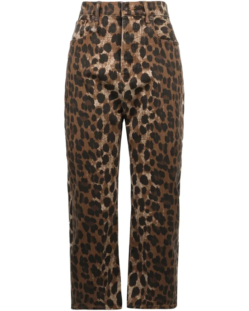 R13 Jeans mit geradem Bein - Braun Braun