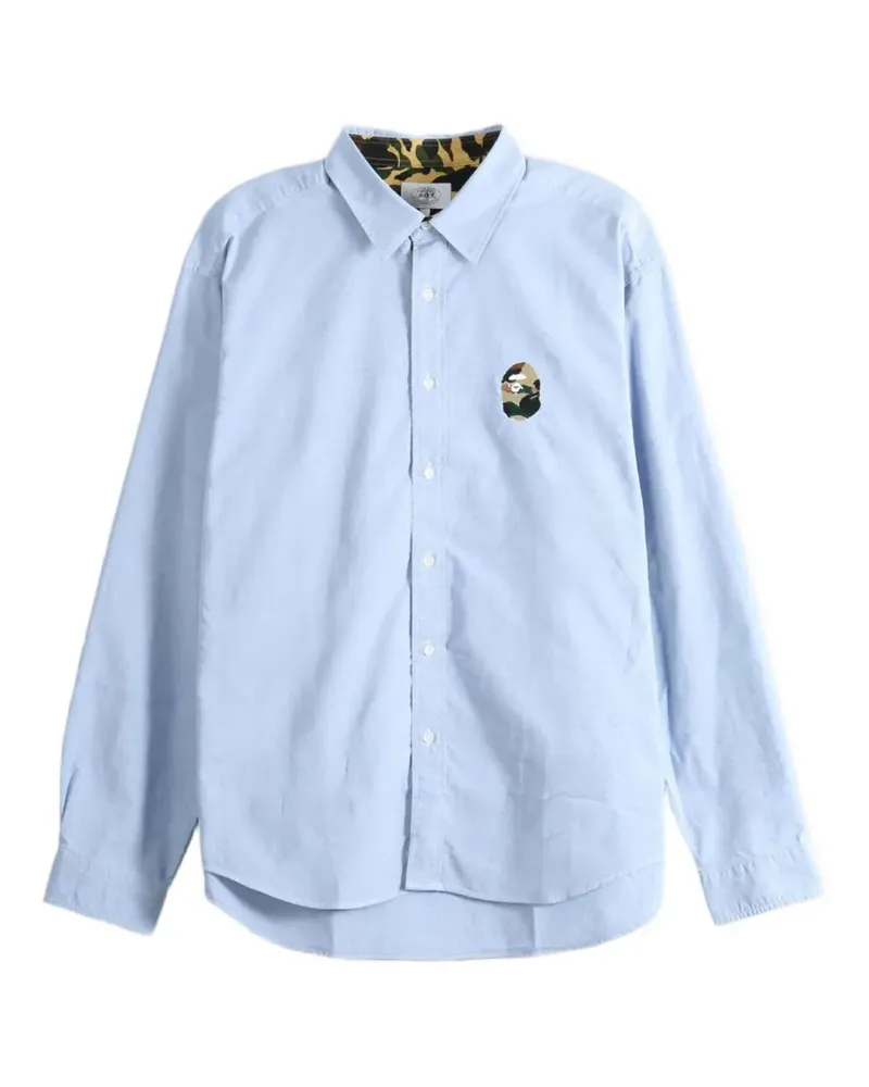BAPE 1st Camo One Point Hemd - Blau Blau