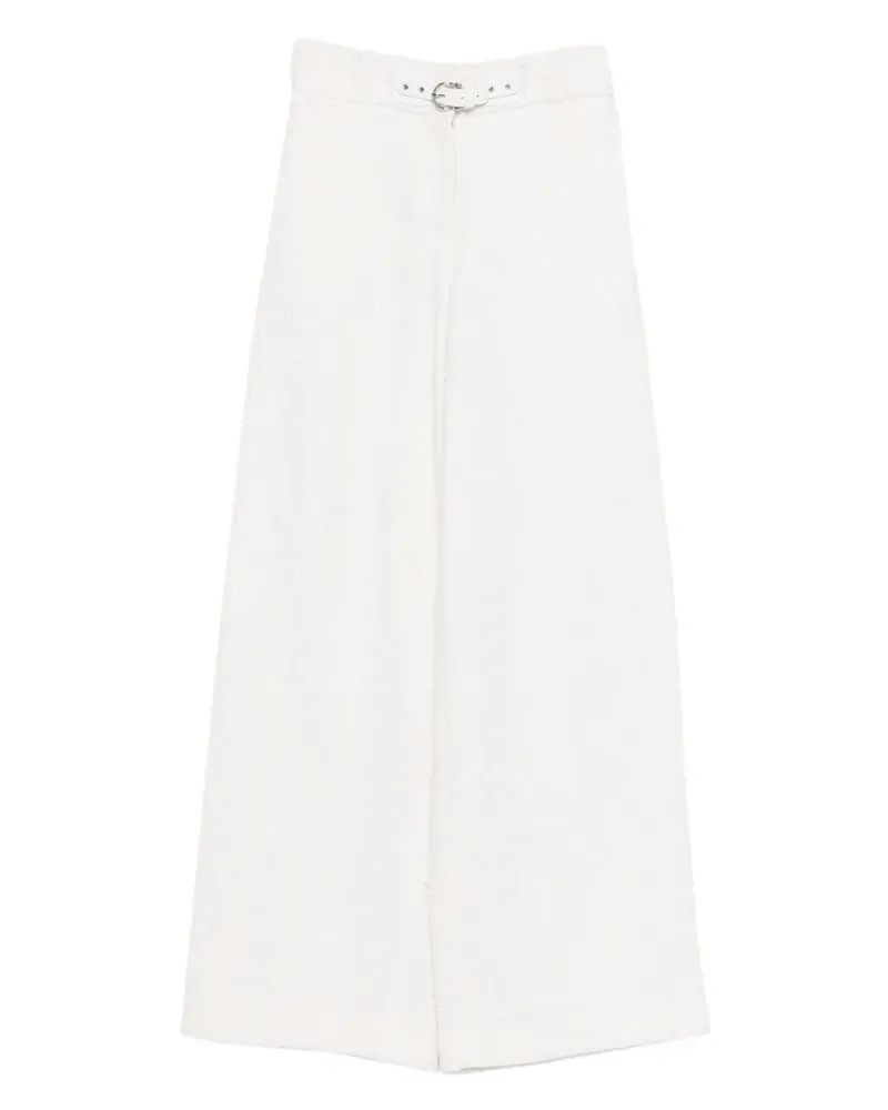 Maje Schlaghose mit Gürtel - Weiß Weiß