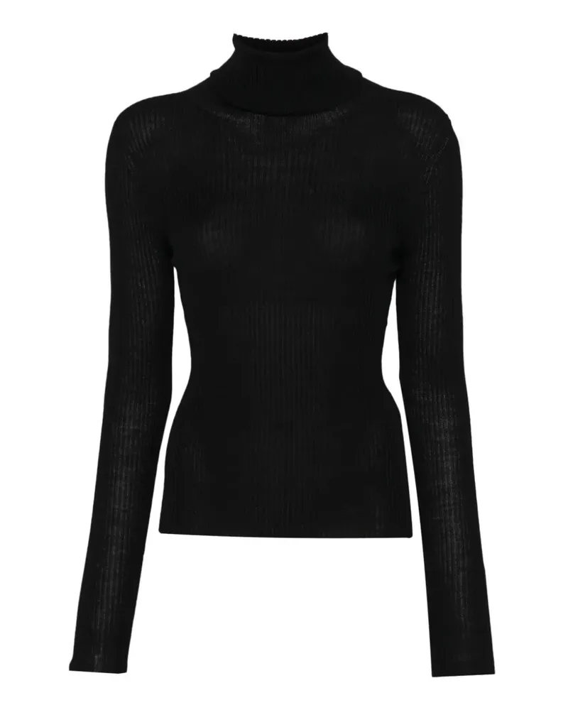 Roberto Collina ribbed-knit roll-neck sweater - Schwarz Schwarz