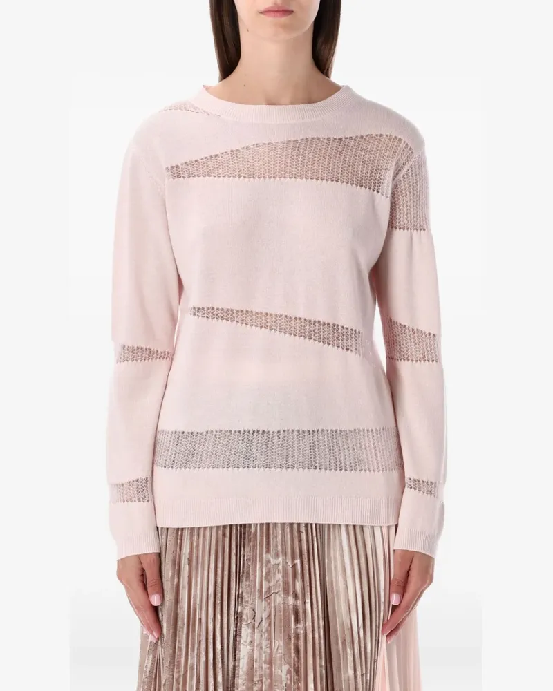 Fabiana Filippi long-sleeve mohair-inserts sweater - Rosa Rosa