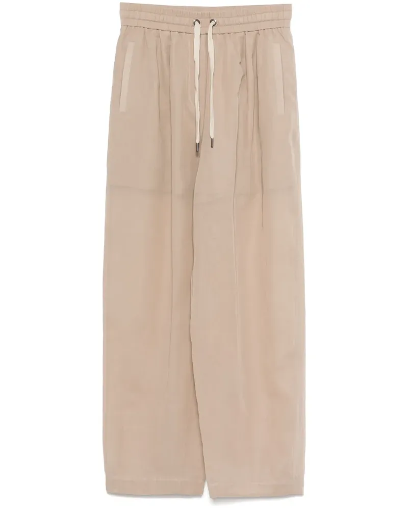 Brunello Cucinelli Semi-transparente Hose mit Falten - Braun Braun