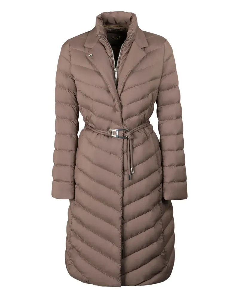 MOORER Gesteppte Odette Jacke mit Gürtel - Braun Braun