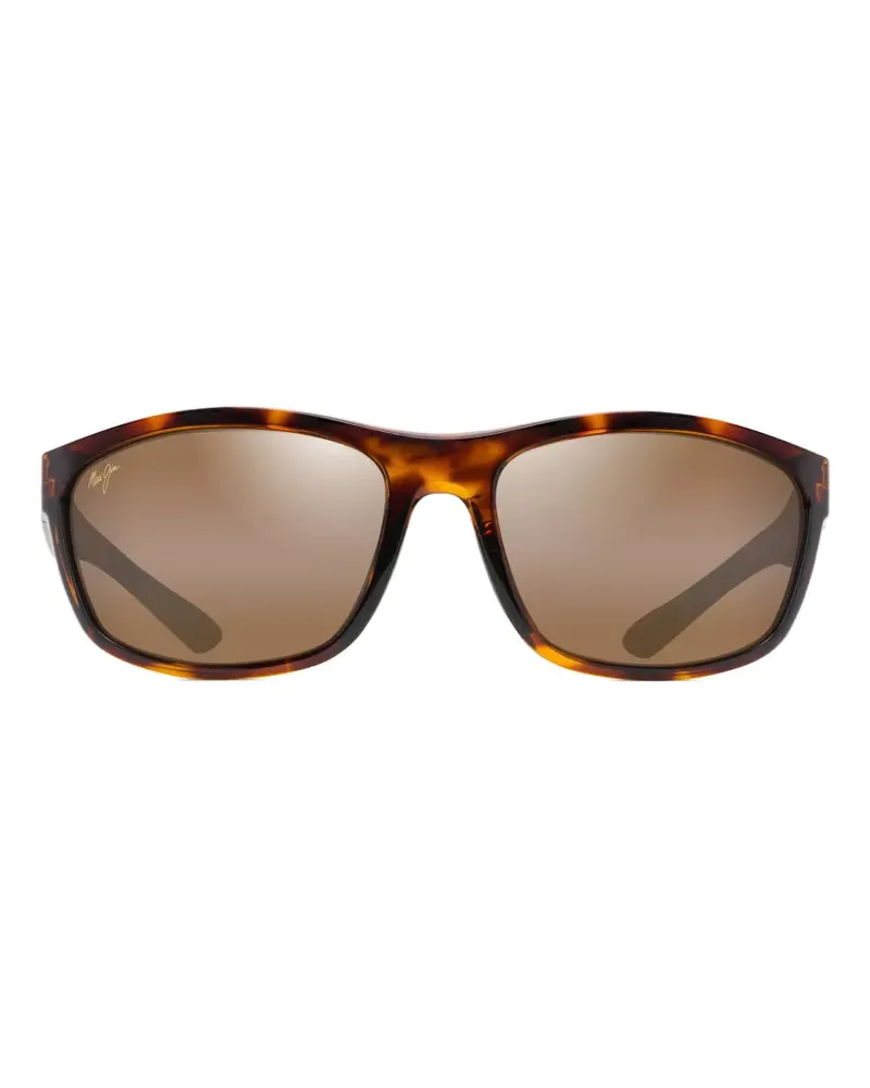 Maui Jim Nuu Landing rectangle-frame sunglasses - Braun Braun