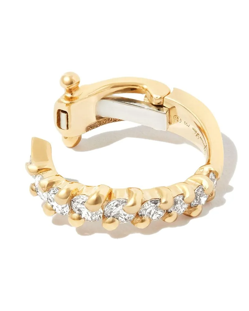 Yvonne Léon 18kt Gelbgoldcreolen mit Diamanten Gold