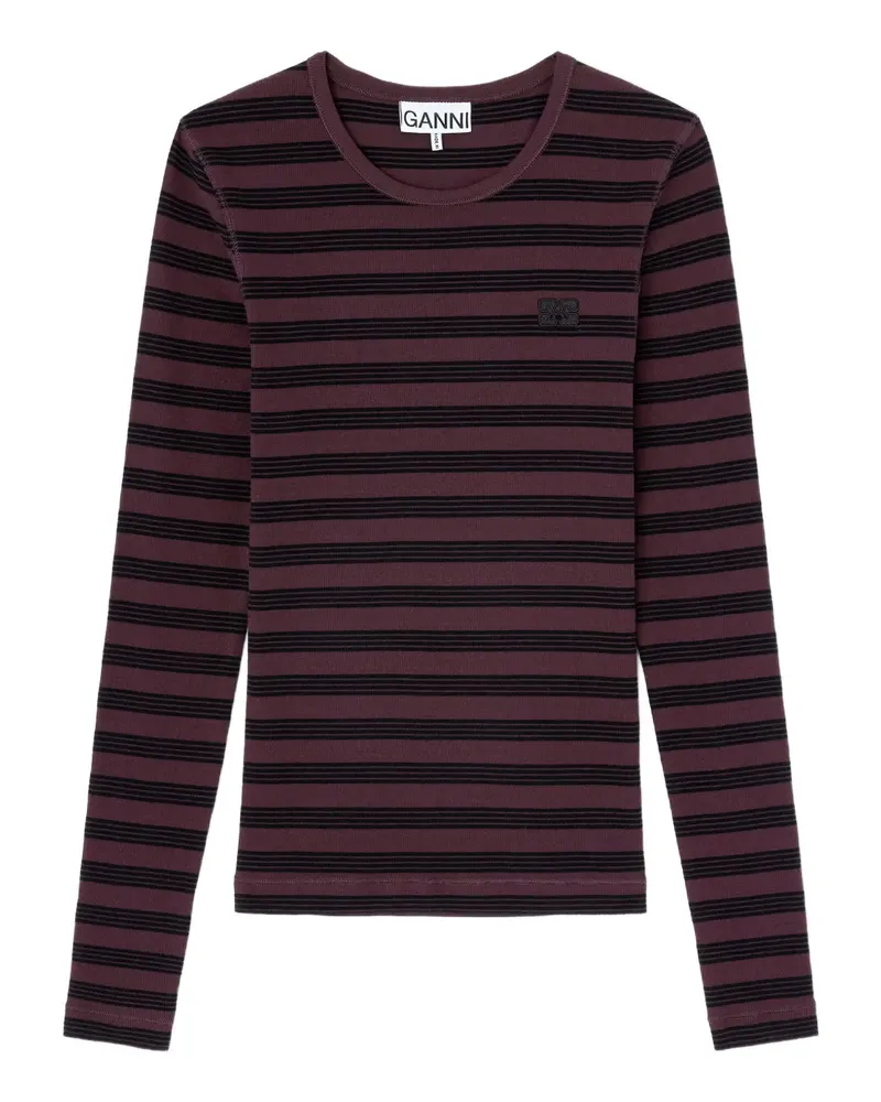 Ganni Gestreiftes Oberteil - Braun Braun