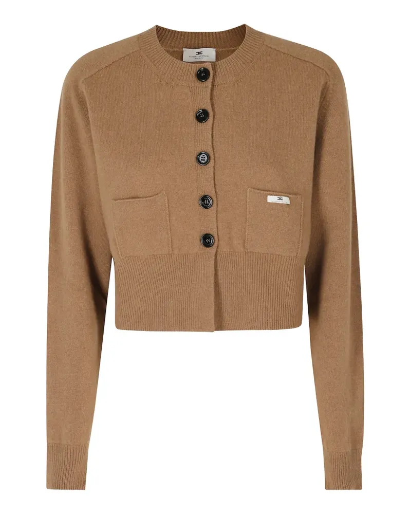 Elisabetta Franchi Cropped-Cardigan mit Knöpfen - Nude Nude