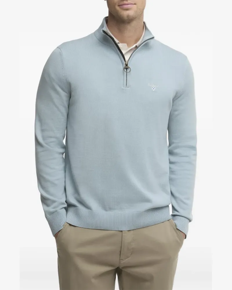 Barbour Lingwood Pullover mit kurzem Reißverschluss - Blau Blau