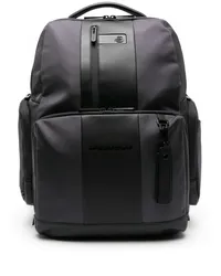 Piquadro Rucksack in Colour-Block-Optik Schwarz