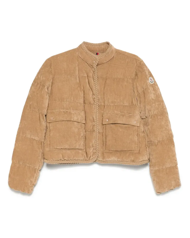 Moncler Jacke mit Logo-Patch - Braun Braun