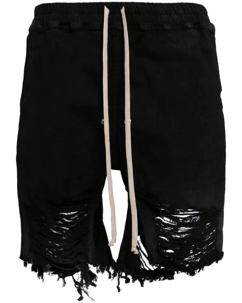 Rick Owens Jeans-Shorts im Distressed-Look Schwarz