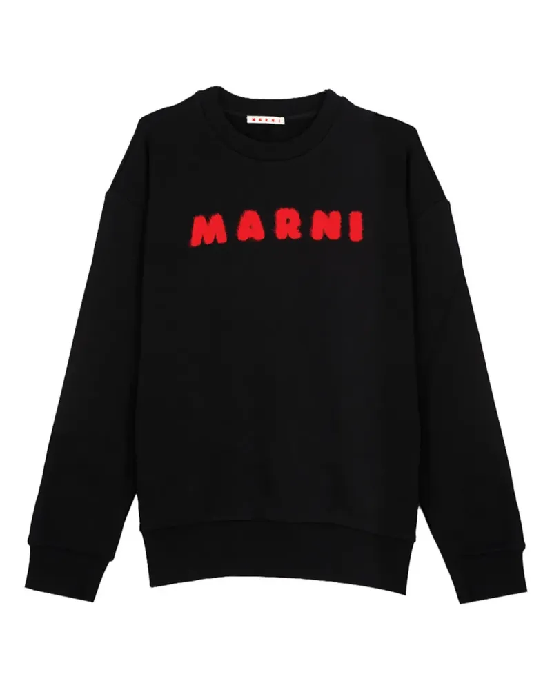 Marni Sweatshirt mit Logo-Stickerei - Schwarz Schwarz
