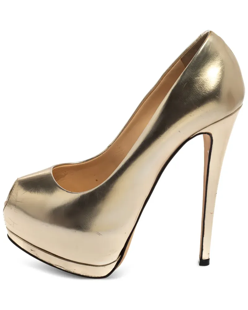 Giuseppe Zanotti Peeptoe-Pumps mit Plateau - Gold Gold