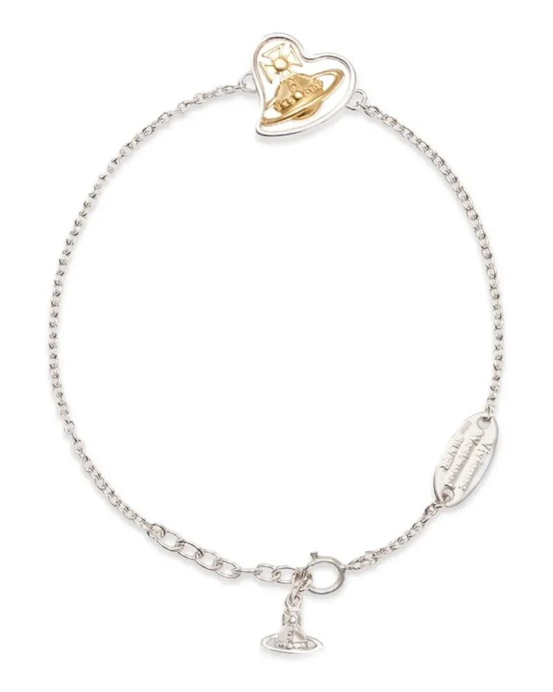 Vivienne Westwood Faye heart-Orb bracelet - Silber Silber