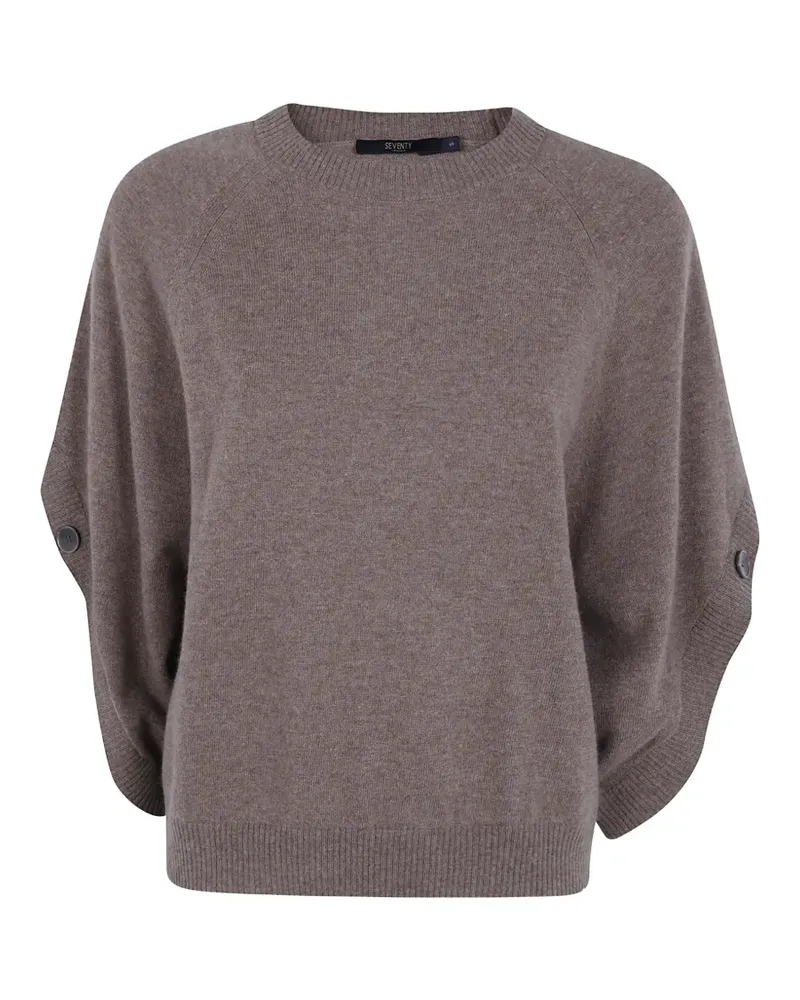 Seventy Pullover mit Raglanärmeln und Knopfdetail - Braun Braun