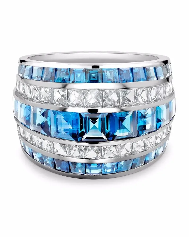Pragnell Manhattan Ring mit Diamanten - Silber Silber