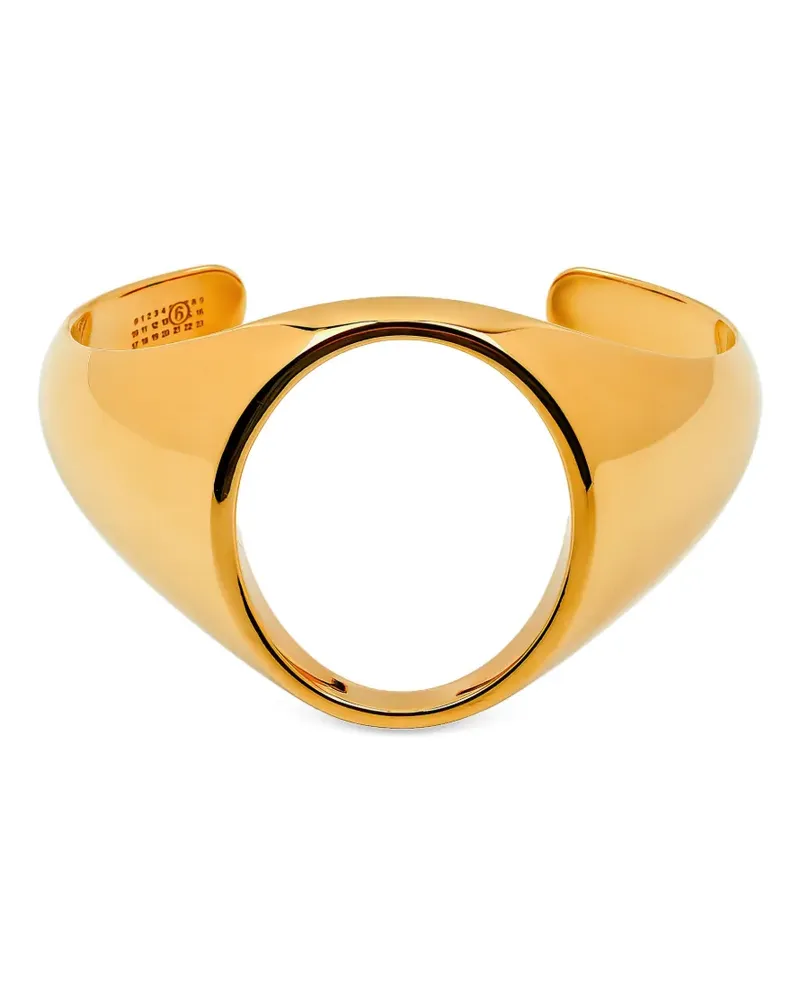 Maison Margiela cut-out rigid bracelet - Gold Gold