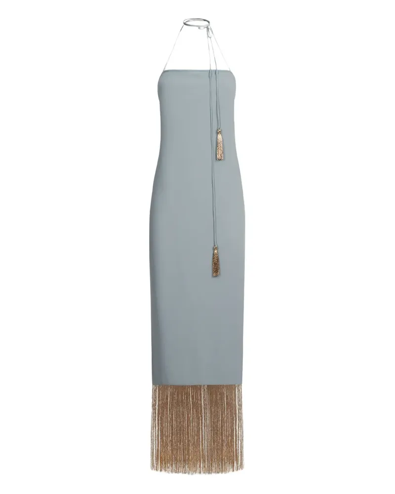 Taller Marmo Starlet Midikleid mit Quasten - Blau Blau