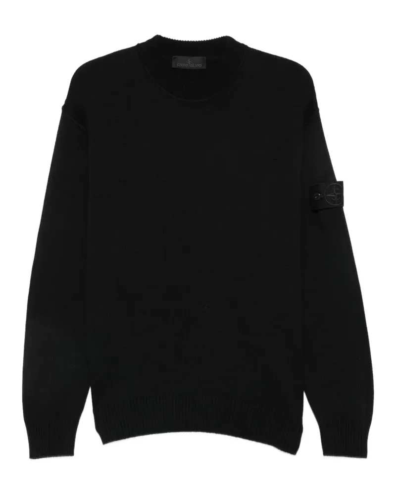 Stone Island Pullover mit Logo-Patch - Schwarz Schwarz