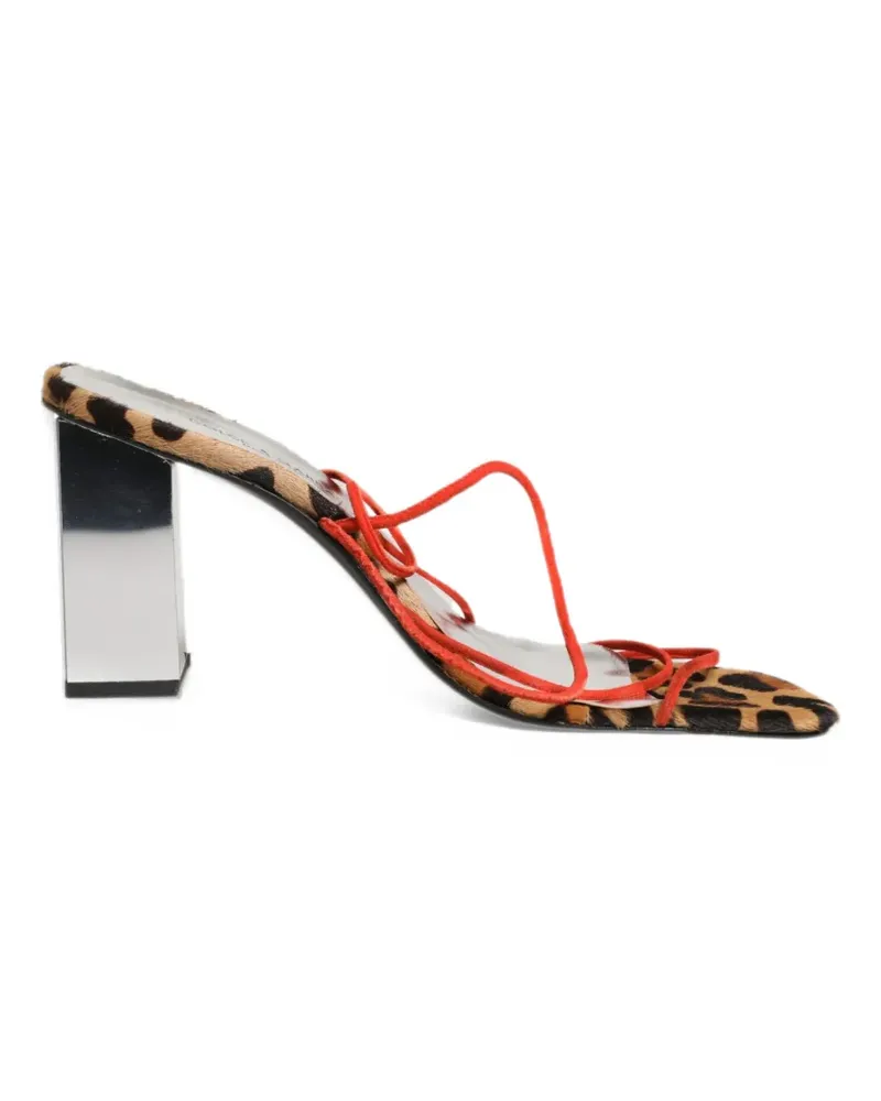 Dolce & Gabbana leopard-print block-heel sandals - Braun Braun