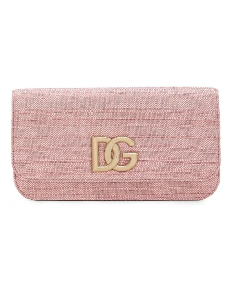 Dolce & Gabbana 3.5 Clutch mit Logo-Schild - Rosa Rosa