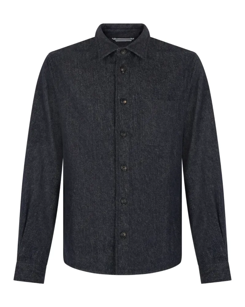 Fedeli long-sleeve denim shirt - Grau Grau
