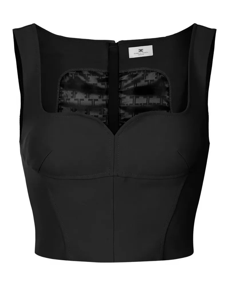 Elisabetta Franchi Top mit Herzausschnitt - Schwarz Schwarz