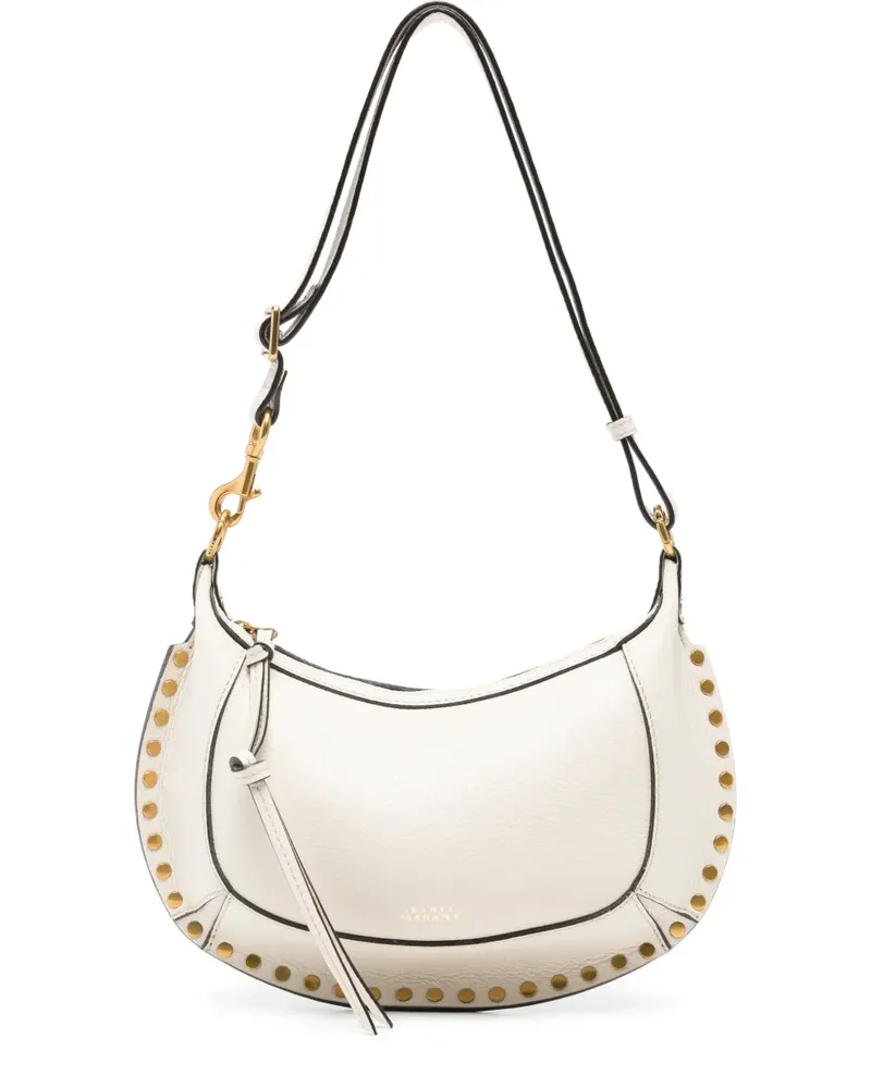 Isabel Marant Oskan Moon studded shoulder bag - Weiß Weiß