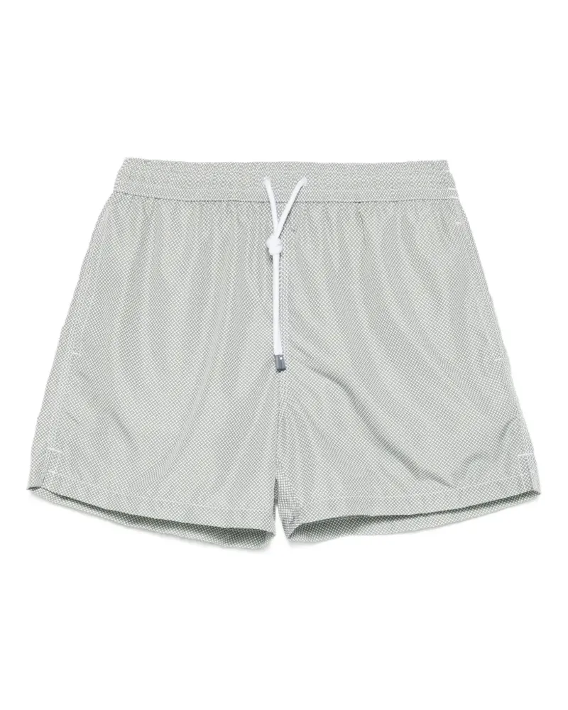 Fedeli Madeira drawstring patterned swim shorts - Grün Grün