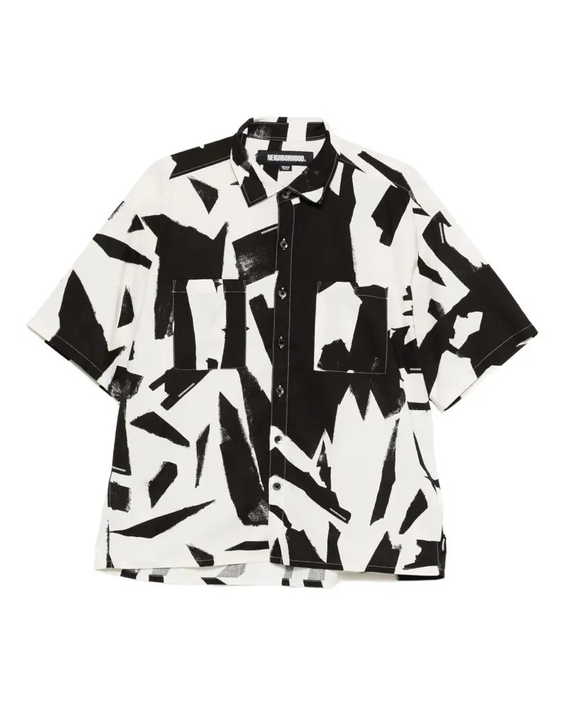 Neighborhood Hemd mit abstraktem Print - Nude Nude