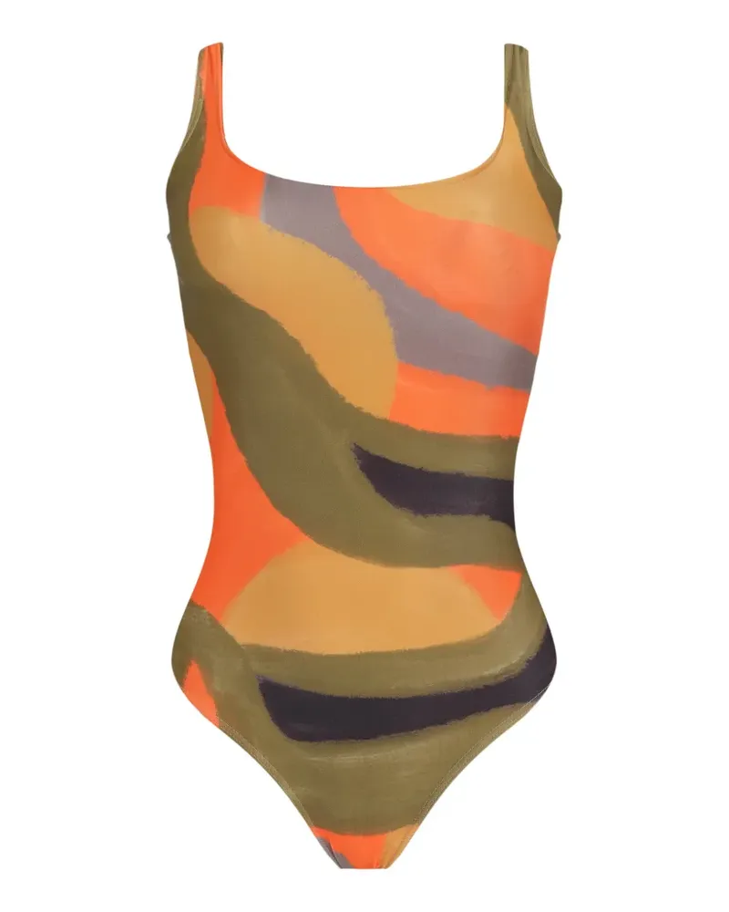 Lygia & Nanny Gemusterter Badeanzug - Orange Orange