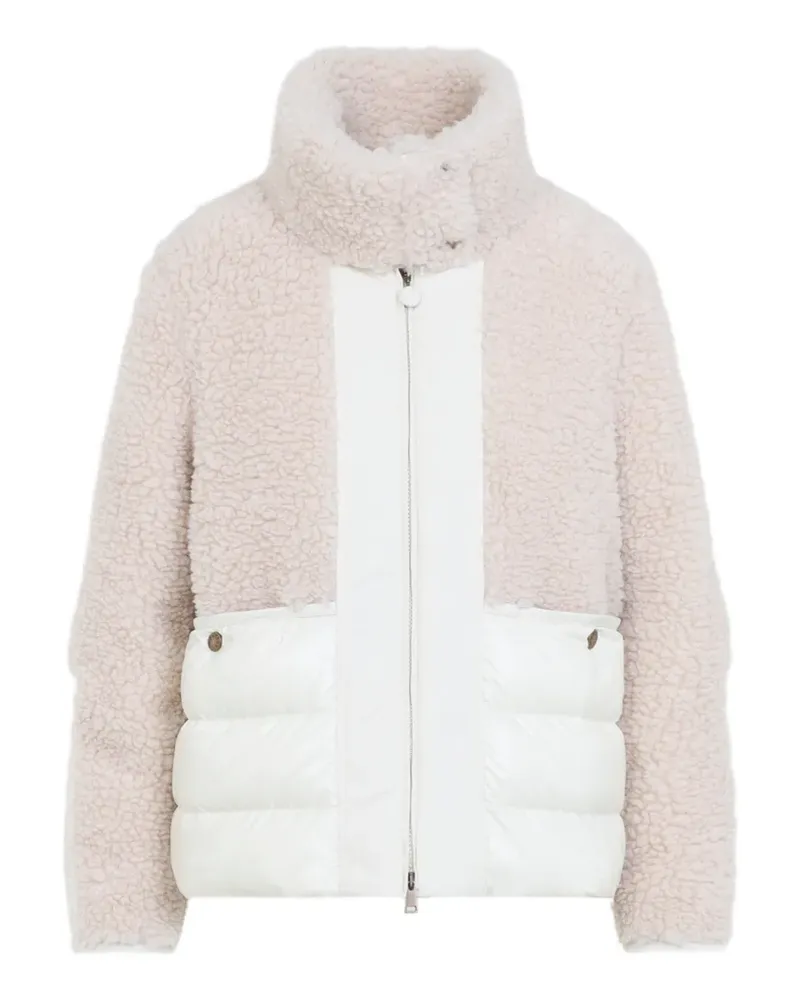 Moncler Kurze Glorieux Teddy Daunenjacke - Nude Nude