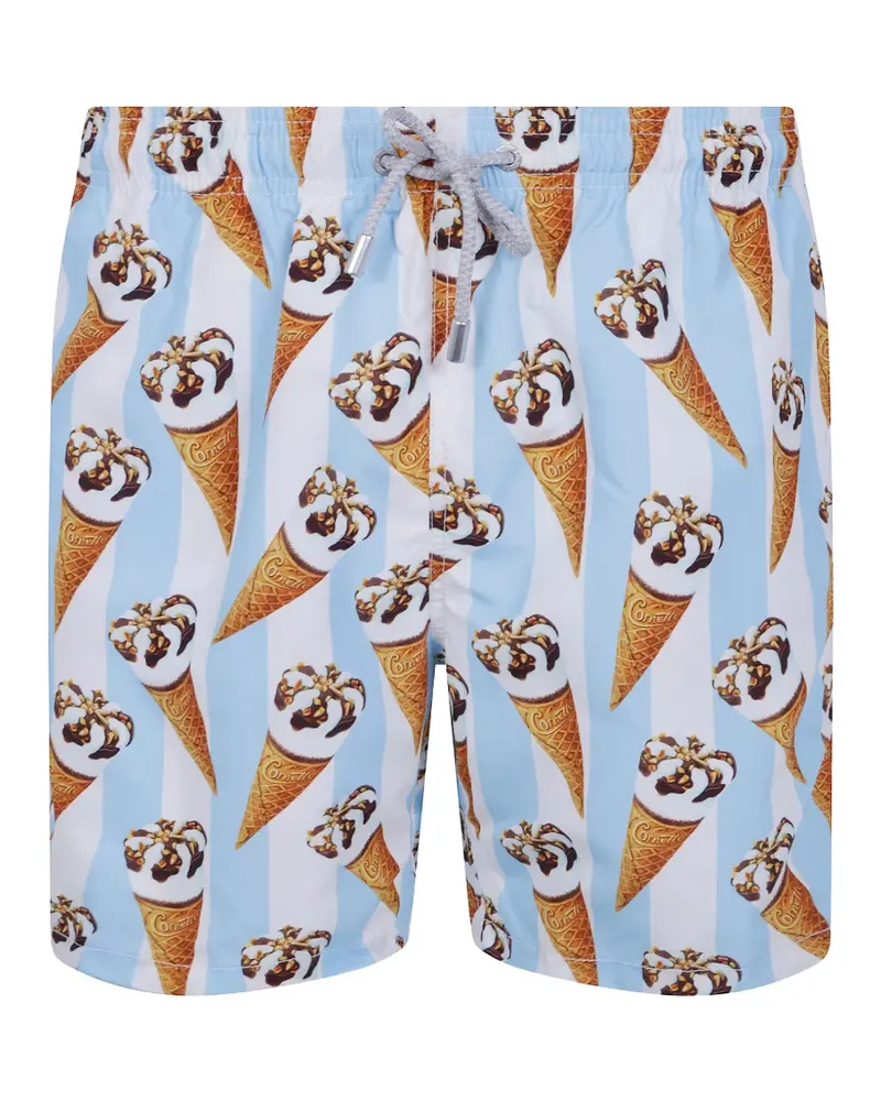 MC2 Saint Barth ice-cream-print striped swim shorts - Blau Blau