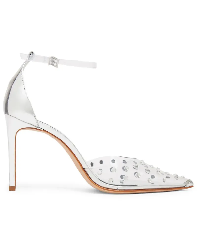 Schutz Pumps mit Kristallen - Grau Grau