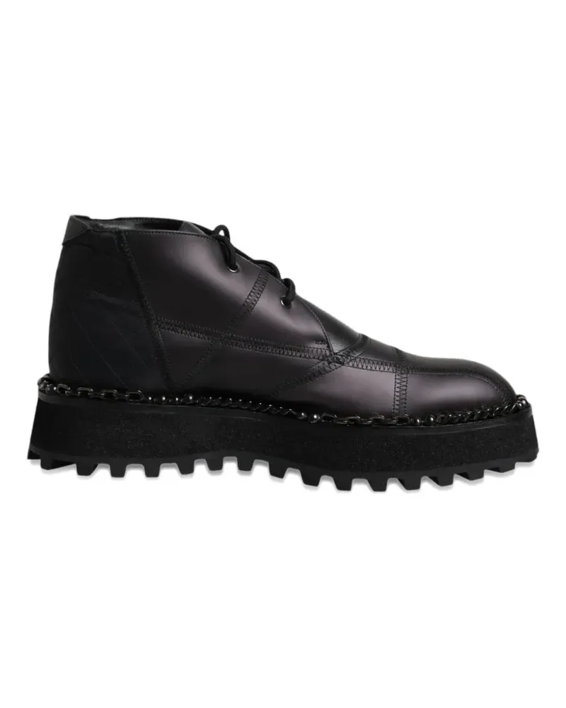 Dolce & Gabbana quilted chain-trim biker boots - Schwarz Schwarz
