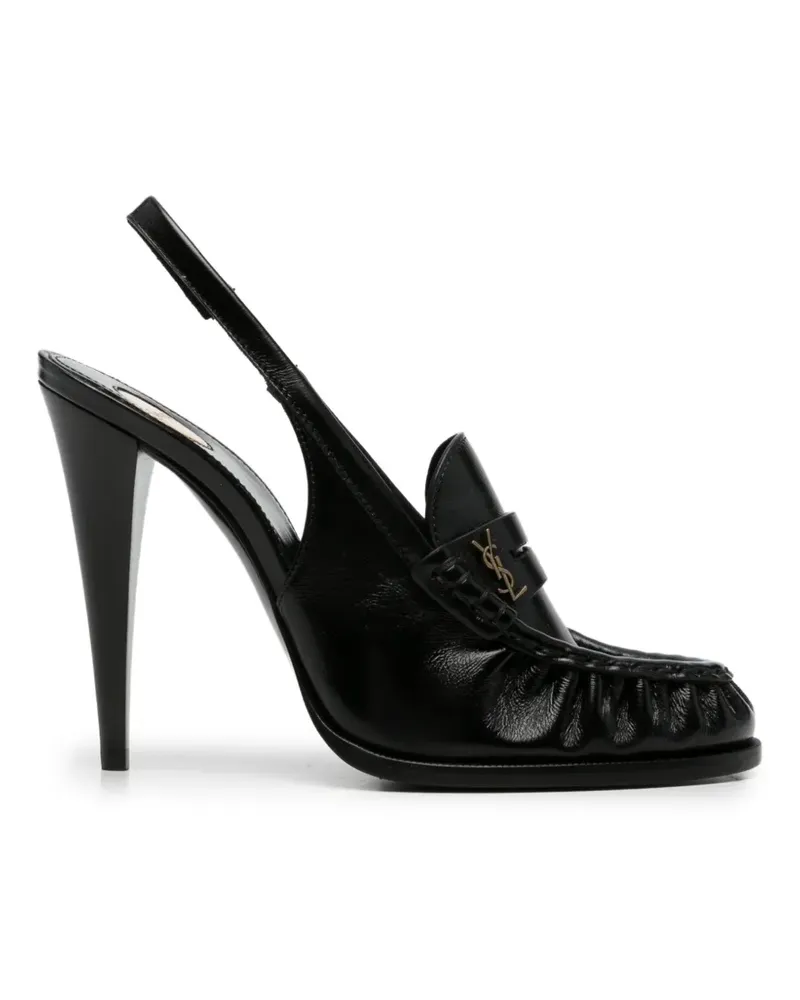Saint Laurent Le Loafer Slingback-Pumps - Schwarz Schwarz