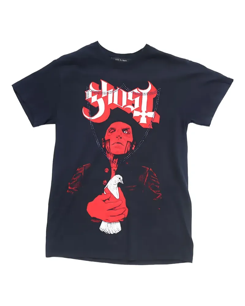 HTC Hollywood Trading Company T-Shirt mit "Ghost"-Print - Schwarz Schwarz