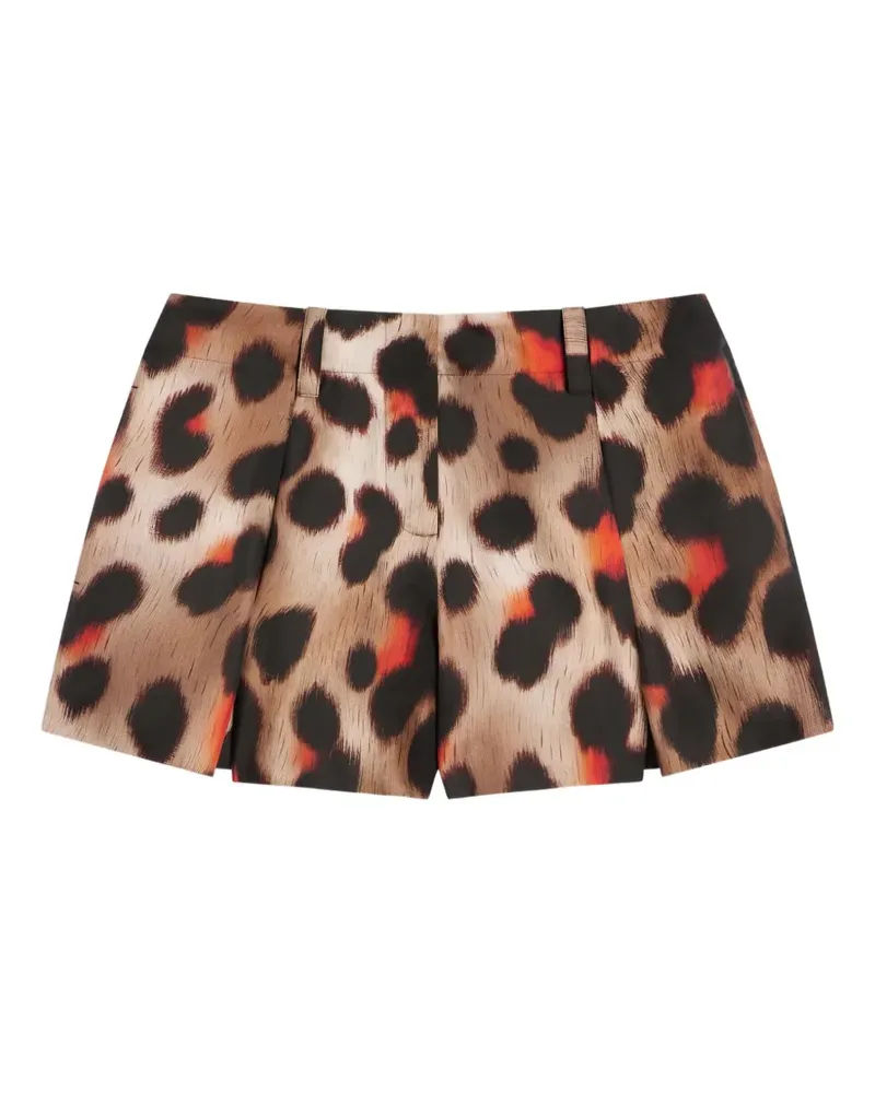 Givenchy Pinch Shorts aus Seide mit Leopardenprint - Nude Nude