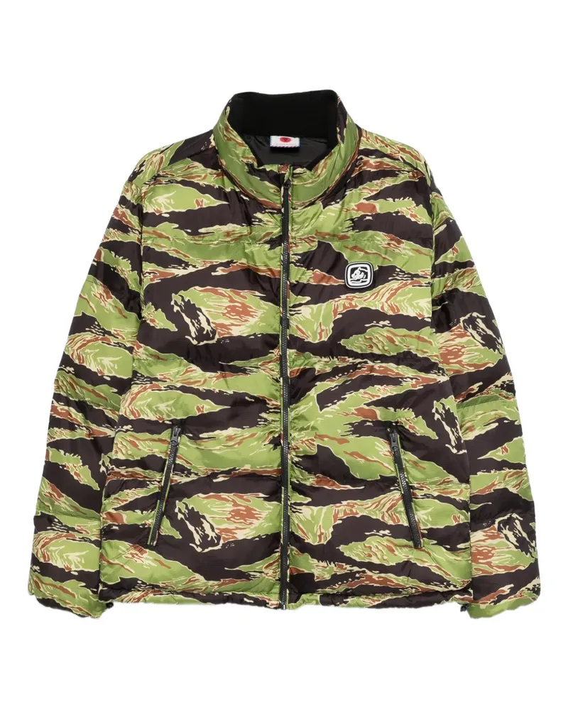 ICECREAM Gesteppte Tiger Stripe Jacke - Grün Grün